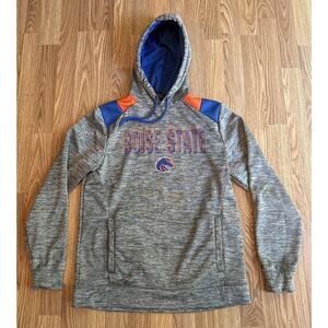 Boise State Broncos Colosseum NCAA Hoodie Gray Blue Orange Pullover Sweatshirt L